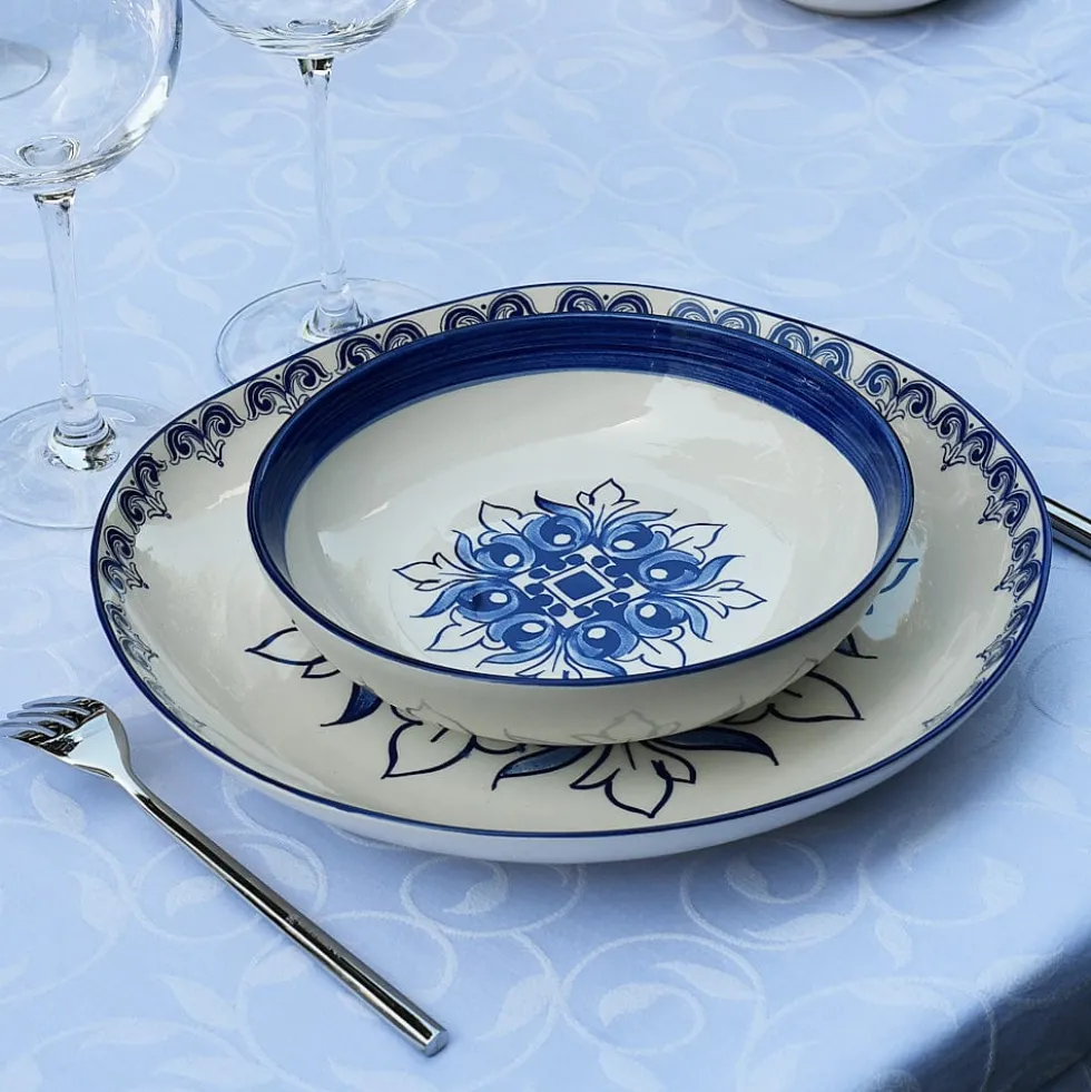 Assiette creuse en céramique "Brasão" - Bleu