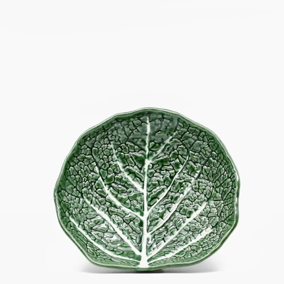 Assiette creuse en céramique en forme de chou 20 cm - Verte