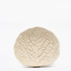 Assiette creuse en céramique en forme de chou 20cm - Blanc cassé