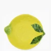 Assiette creuse en forme de citron - 24cm