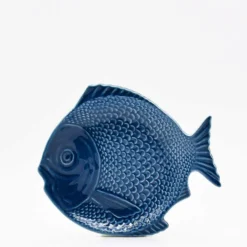 Assiette creuse en forme de Poisson 25cm - Bleue