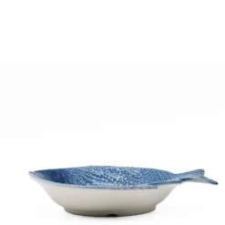 Assiette creuse en forme de Poisson 25cm - Bleue