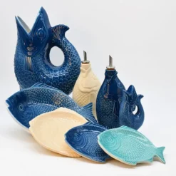 Assiette creuse en forme de Poisson 25cm - Bleue