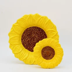 Assiette creuse en forme de Tournesol - 25cm