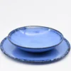 Assiette creuse en grès "Amazonia" Bleue
