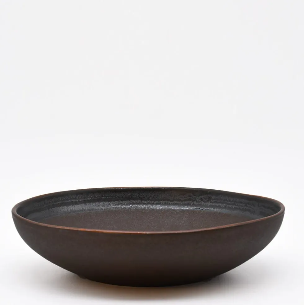Assiette creuse en grès "Café" - 22cm
