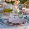 Assiette creuse en grès fin "Rosa" - Rose