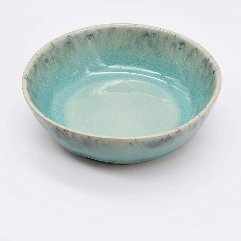 Assiette creuse en grès "Madeira" 19cm - Vert