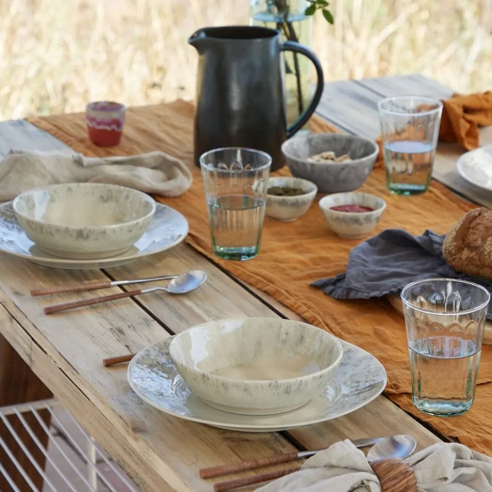 Assiette creuse en grès "Madeira" 19cm - Crème
