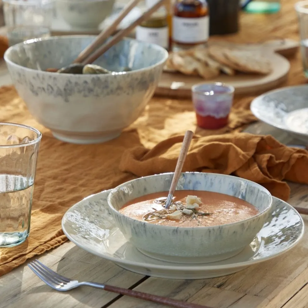 Assiette creuse en grès "Madeira" 19cm - Crème