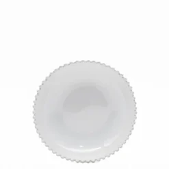 Assiette creuse haute en grès "Pearl" - 24cm