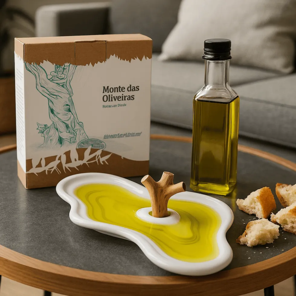 Assiette de dégustation d'huile d'olive "Monte das Oliveiras"