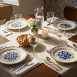 Assiette en céramique "Brasão" 27cm - Bleu