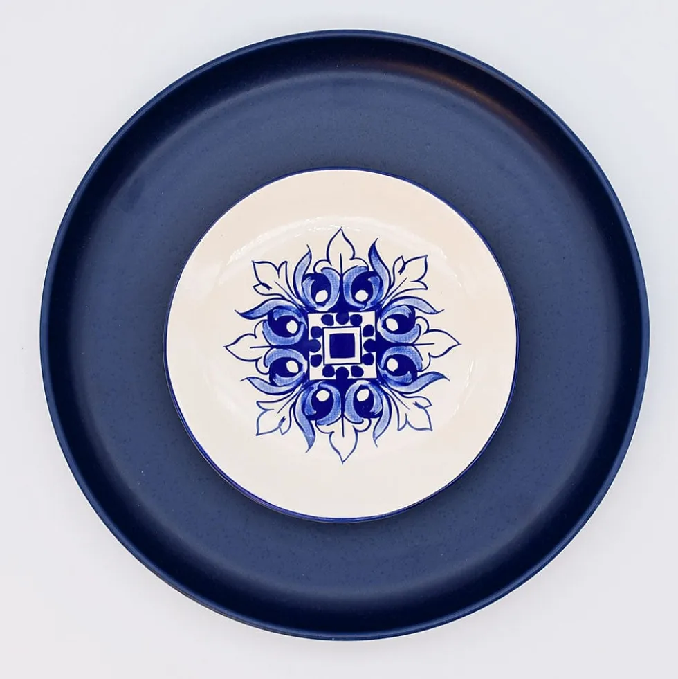 Assiette en céramique "Brasão" 12cm - Bleu