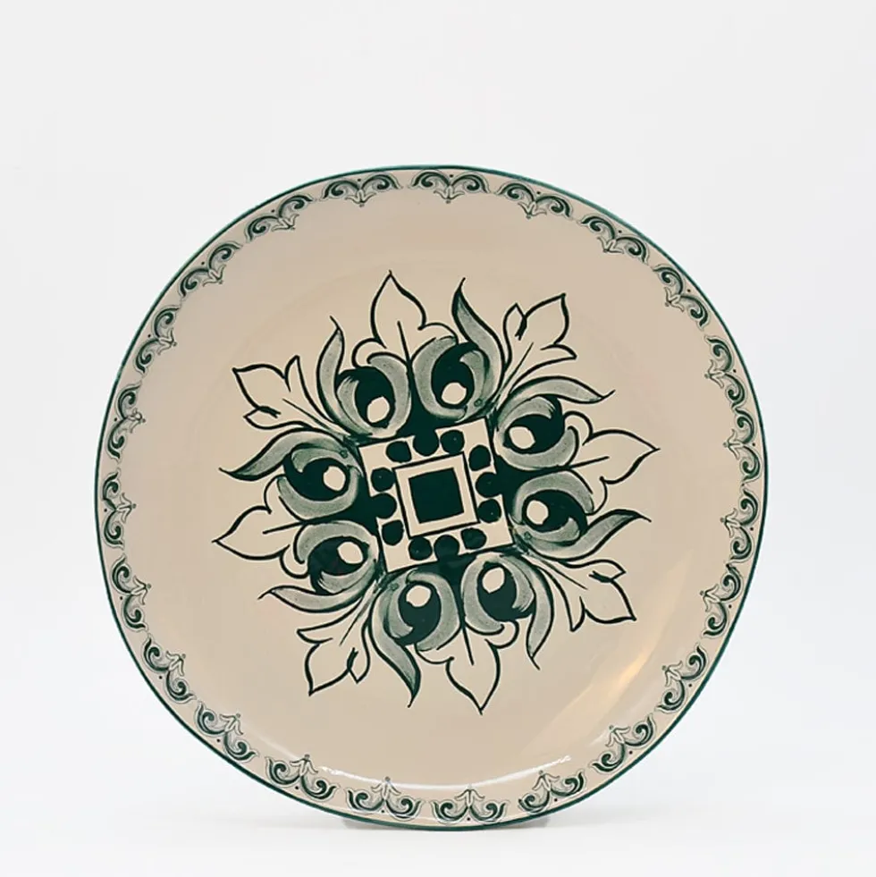 Assiette en céramique "Brasão" 27cm - Verte