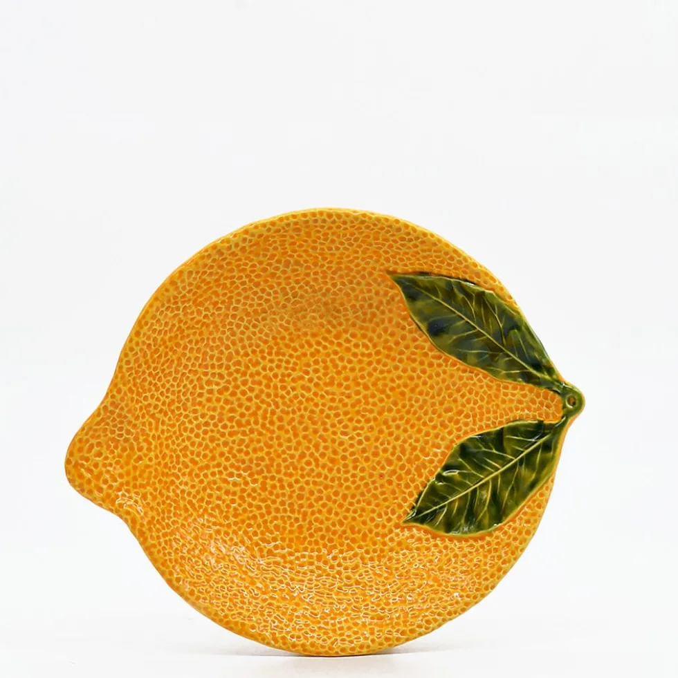 Assiette en céramique en forme d'orange - 24cm