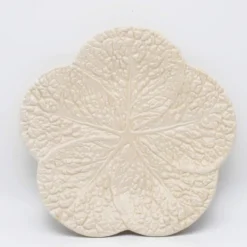 Assiette en céramique en forme de chou 31 cm - Blanc cassé