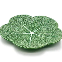 Assiette en céramique en forme de chou 22cm - Verte
