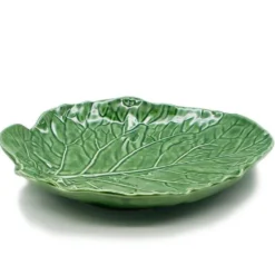 Assiette en céramique en forme de feuille de chou - 24 cm