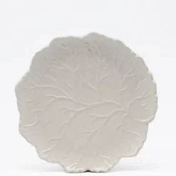 Assiette en céramique "Folha" blanche - 27cm