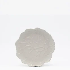 Assiette en céramique "Folha" blanche - 21cm