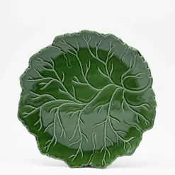 Assiette en céramique "Folha" verte - 27cm