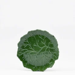 Assiette en céramique "Folha" verte - 21cm
