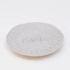 Assiette en céramique "Maria" - Blanche