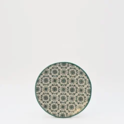 Assiette en céramique "Padrão" 15cm - Verte