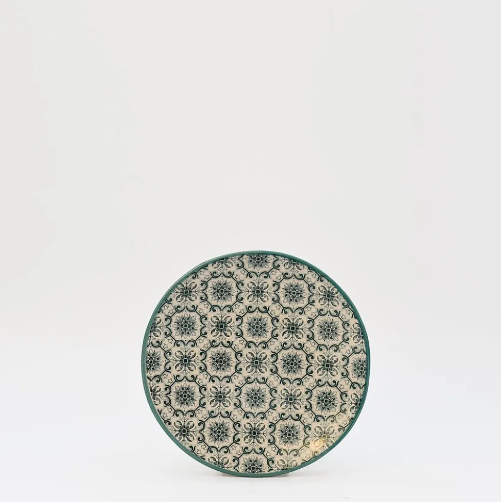 Assiette en céramique "Padrão" 15cm - Verte