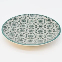 Assiette en céramique "Padrão" 15cm - Verte