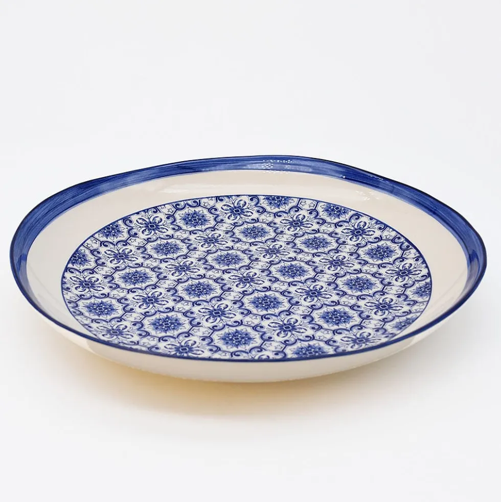 Assiette en céramique "Padrão" 27cm - Bleu
