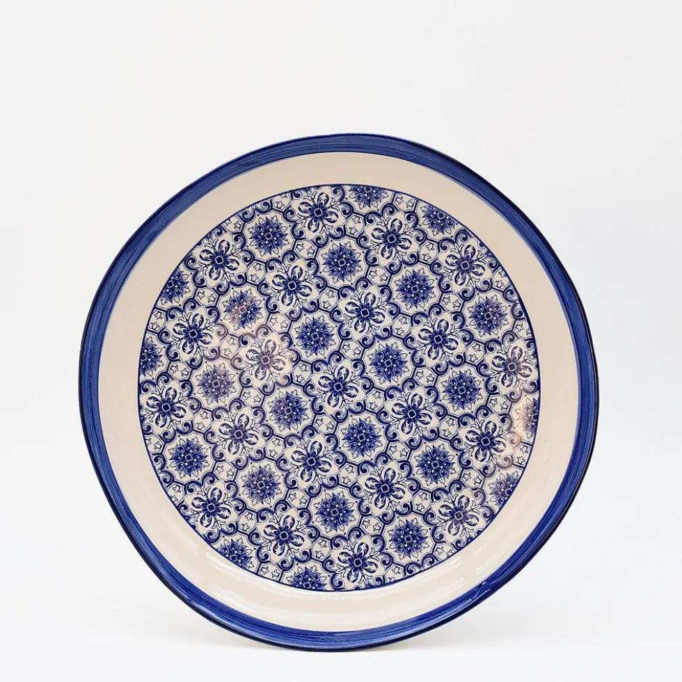 Assiette en céramique "Padrão" 27cm - Bleu