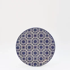 Assiette en céramique "Padrão" 20cm - Bleu