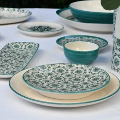 Assiette en céramique "Padrão" 12cm - Verte