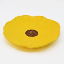Assiette en céramique "Papoila" 27cm - Jaune
