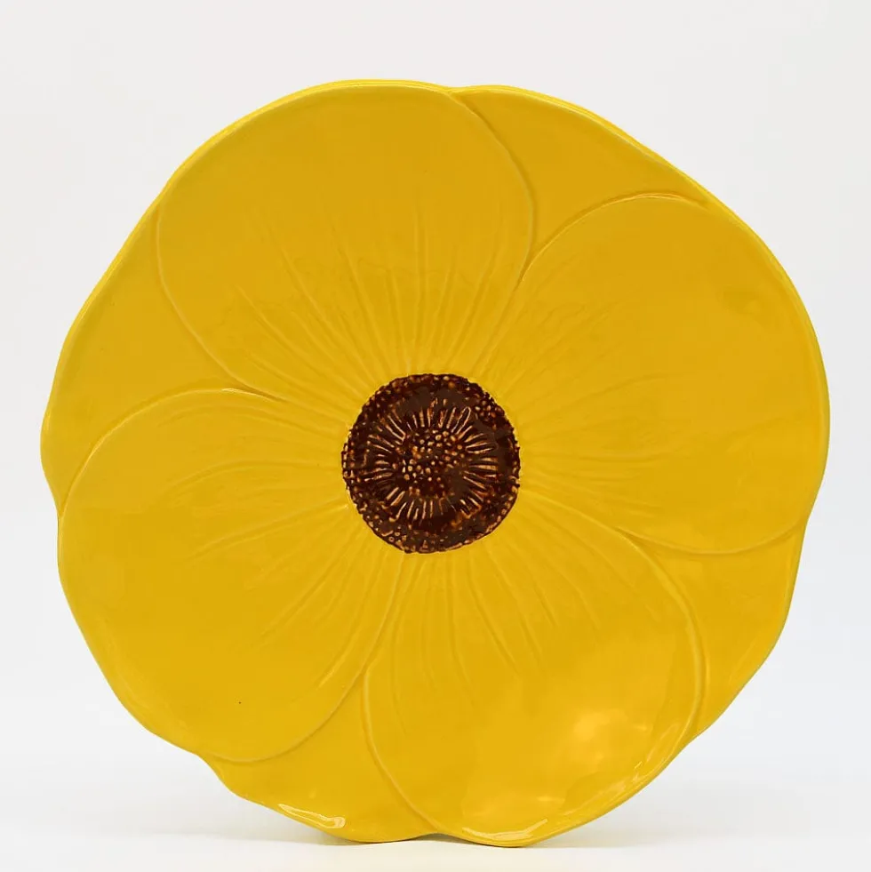 Assiette en céramique "Papoila" 27cm - Jaune