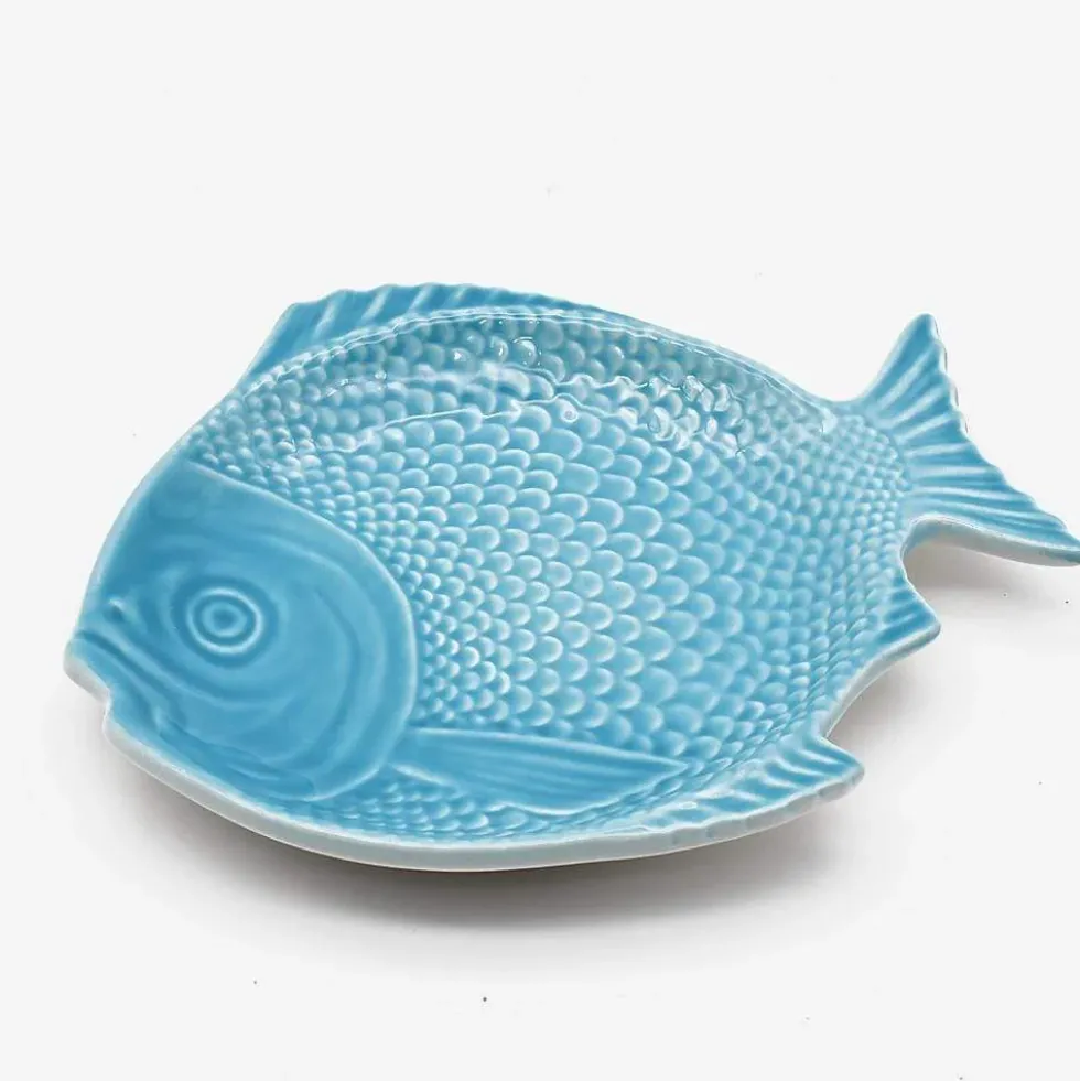 Assiette en forme de Poisson 20 cm - Turquoise