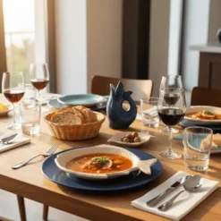 Assiette en forme de Poisson 20 cm - Blanc cassé