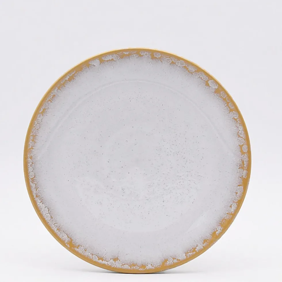Assiette en grès "Amazonia" Blanche - 30cm