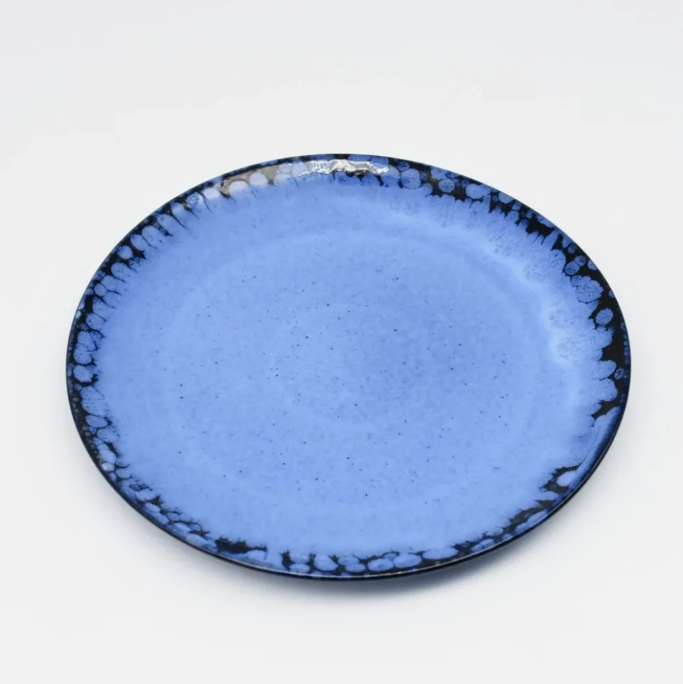 Assiette en grès "Amazonia" Bleue - 30cm