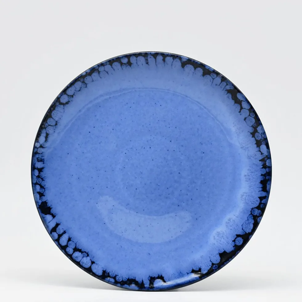 Assiette en grès "Amazonia" Bleue - 30cm