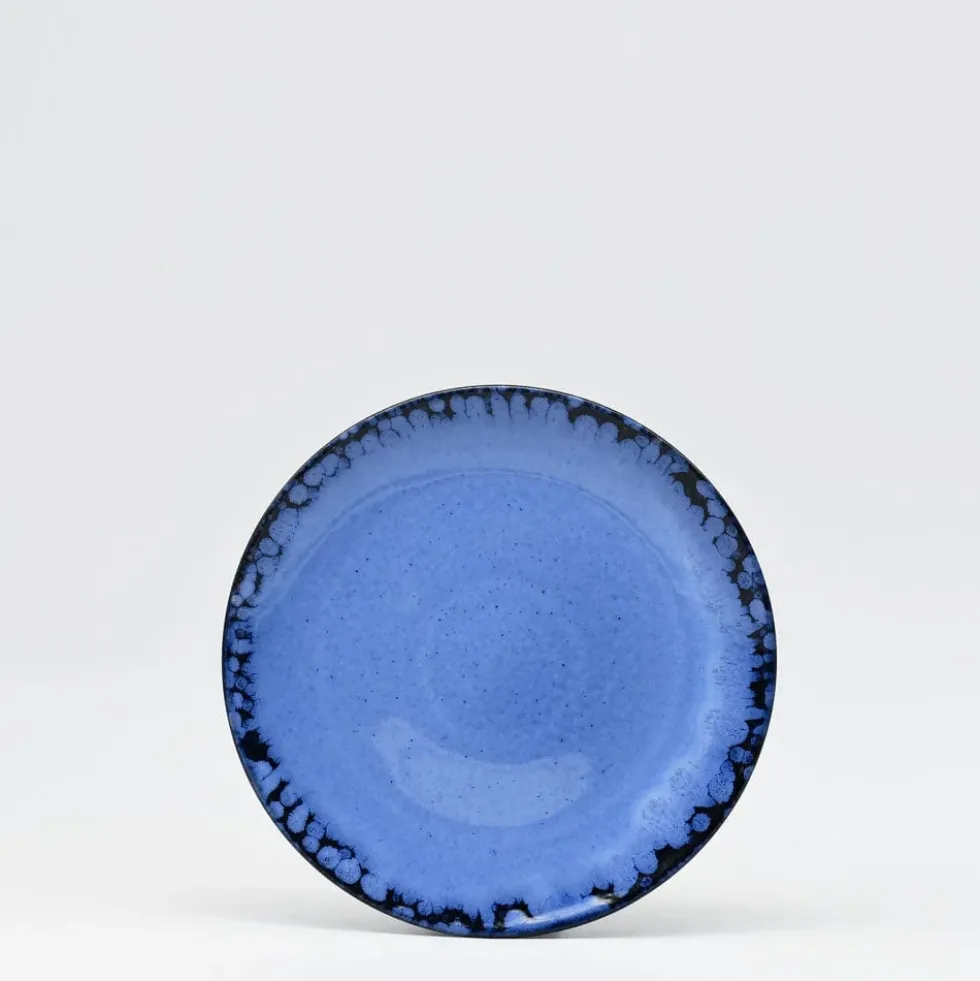 Assiette en grès "Amazonia" Bleue - 21cm