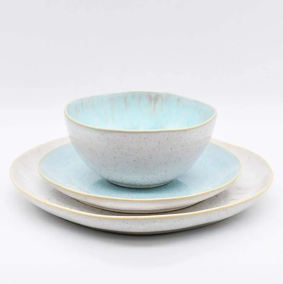 Assiette en grès "Eivissa" 21cm - Blanche