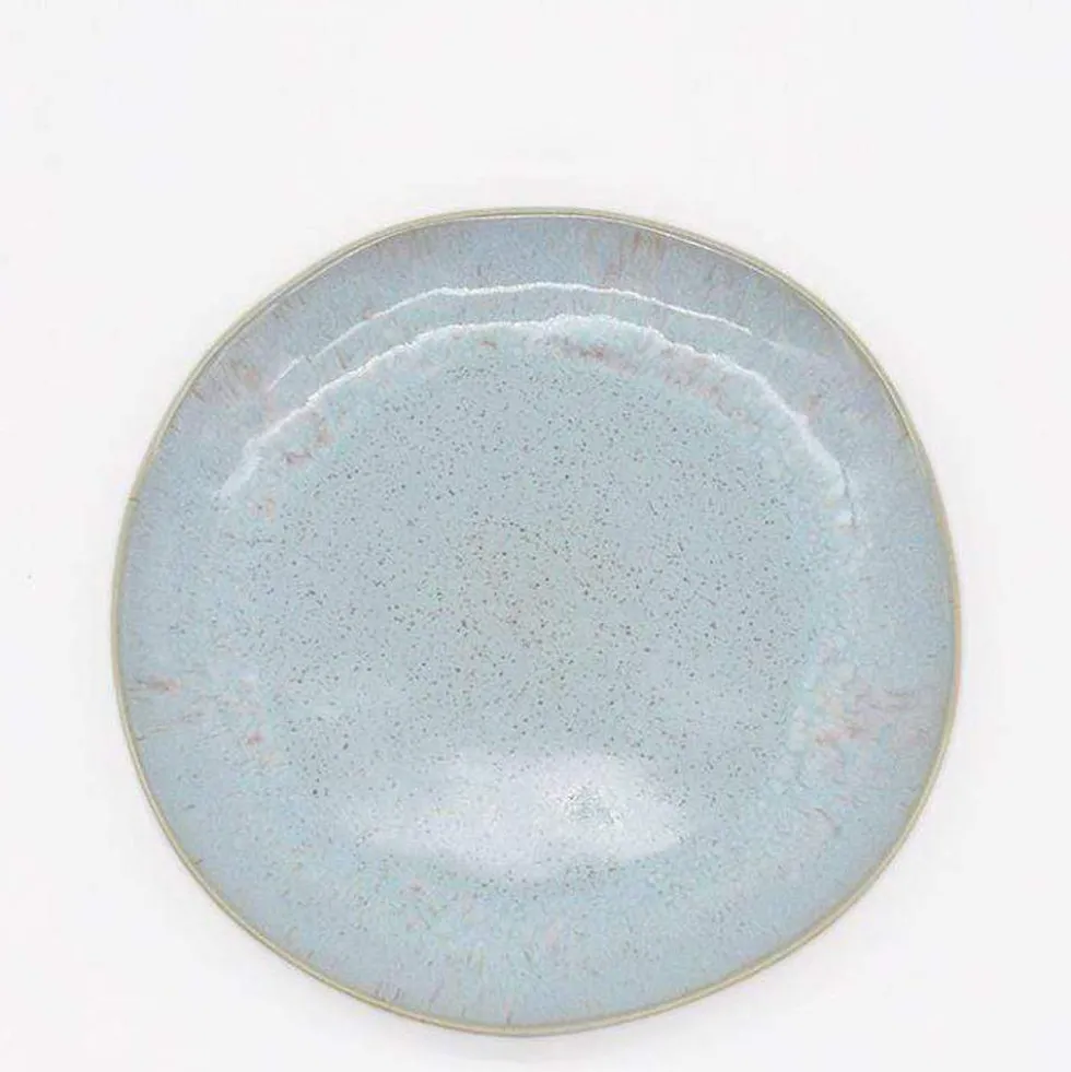 Assiette en grès "Eivissa" 28cm - Bleue