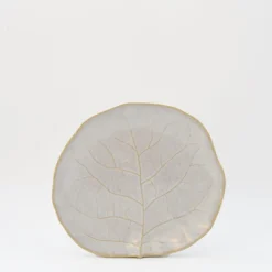 Assiette en grès en forme de chou 23cm - Blanc
