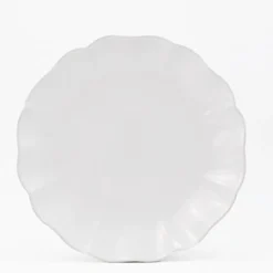 Assiette en grès fin "Rosa" 28cm - Blanc