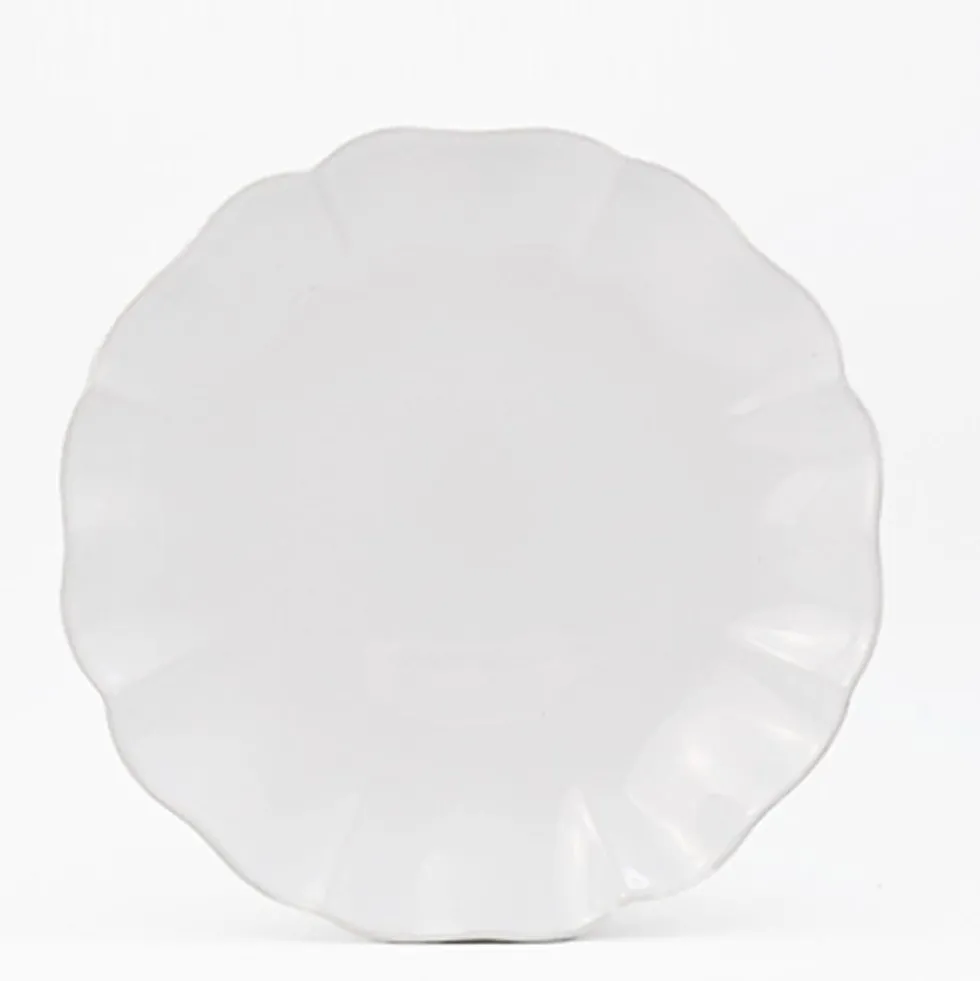 Assiette en grès fin "Rosa" 28cm - Blanc