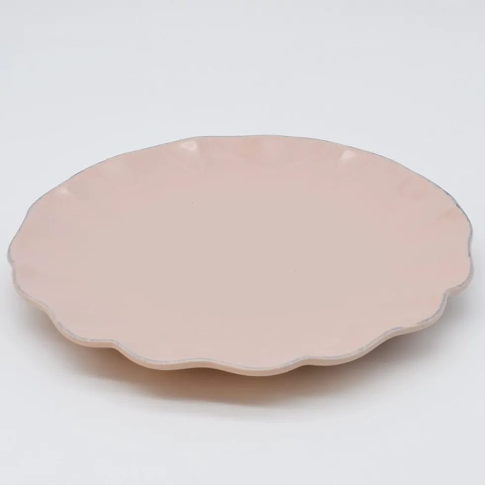 Assiette en grès fin "Rosa" 28cm - Rose