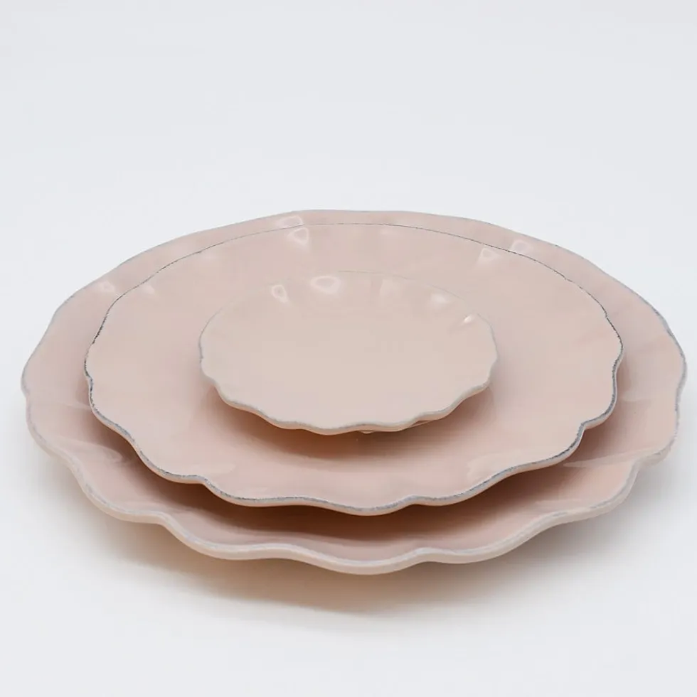 Assiette en grès fin "Rosa" 28cm - Rose